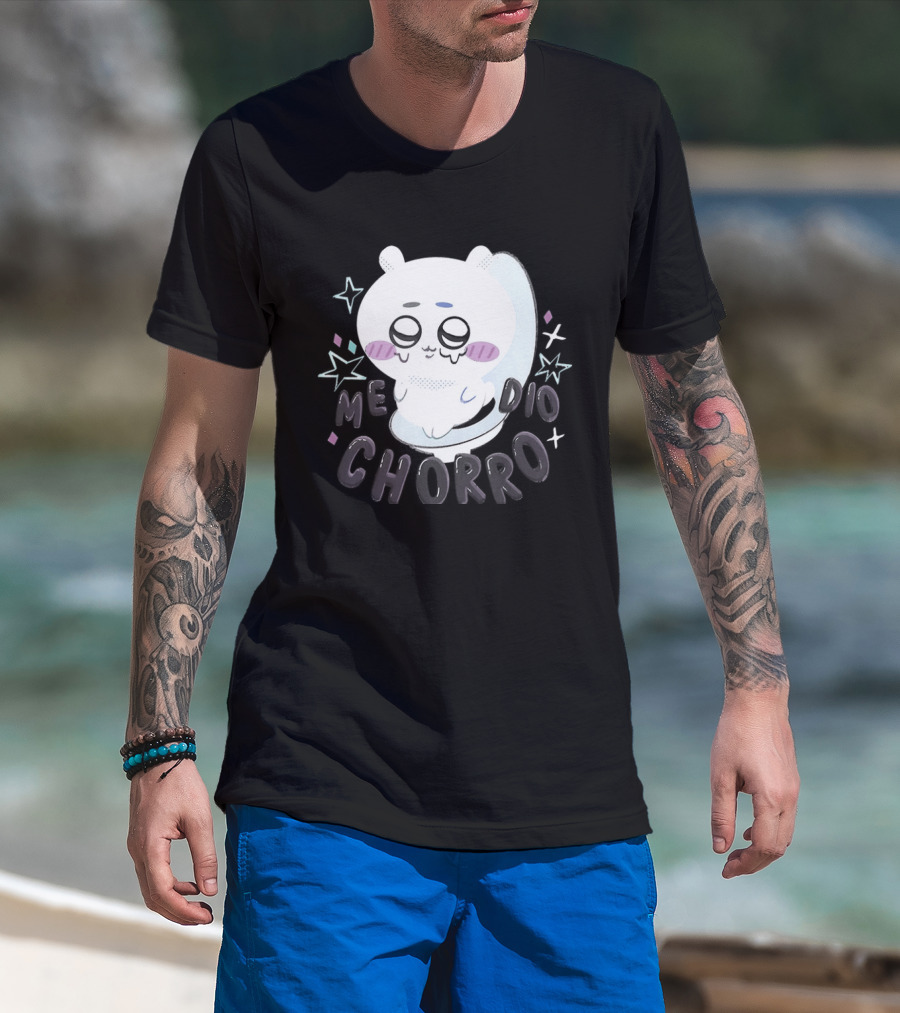 Hachiware Me Dio Chorro Chiikawa Cute Character Expression T-Shirt
