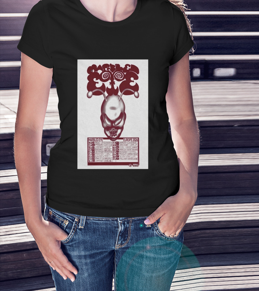 Marbled Eye Europe 2026 Tour Dates Skull T-Shirt