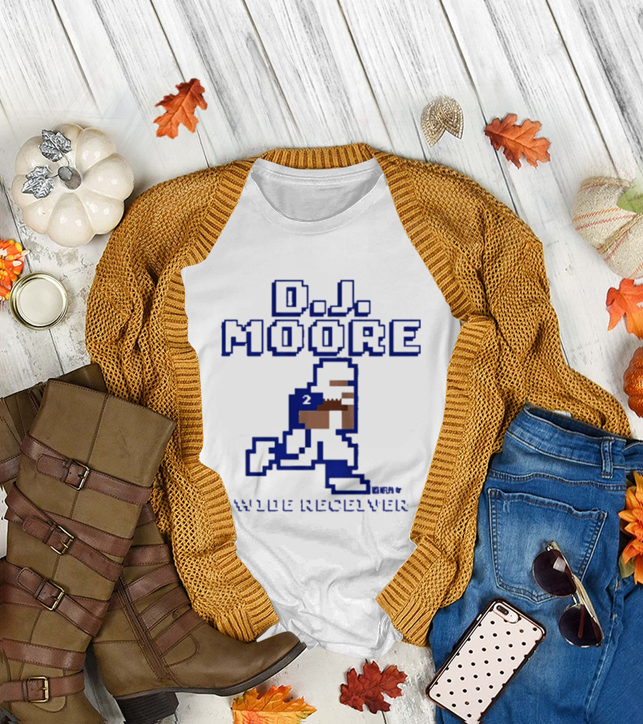 D.J. Moore Wide Receiver Retro Video Game T-Shirt