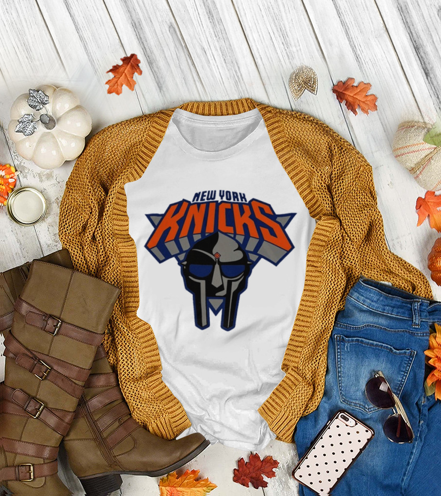 New York Knicks MF Doom Mask Collaboration T-Shirt