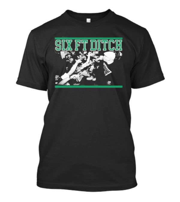 Six Ft Ditch Skull And Bones Grunge T-Shirt