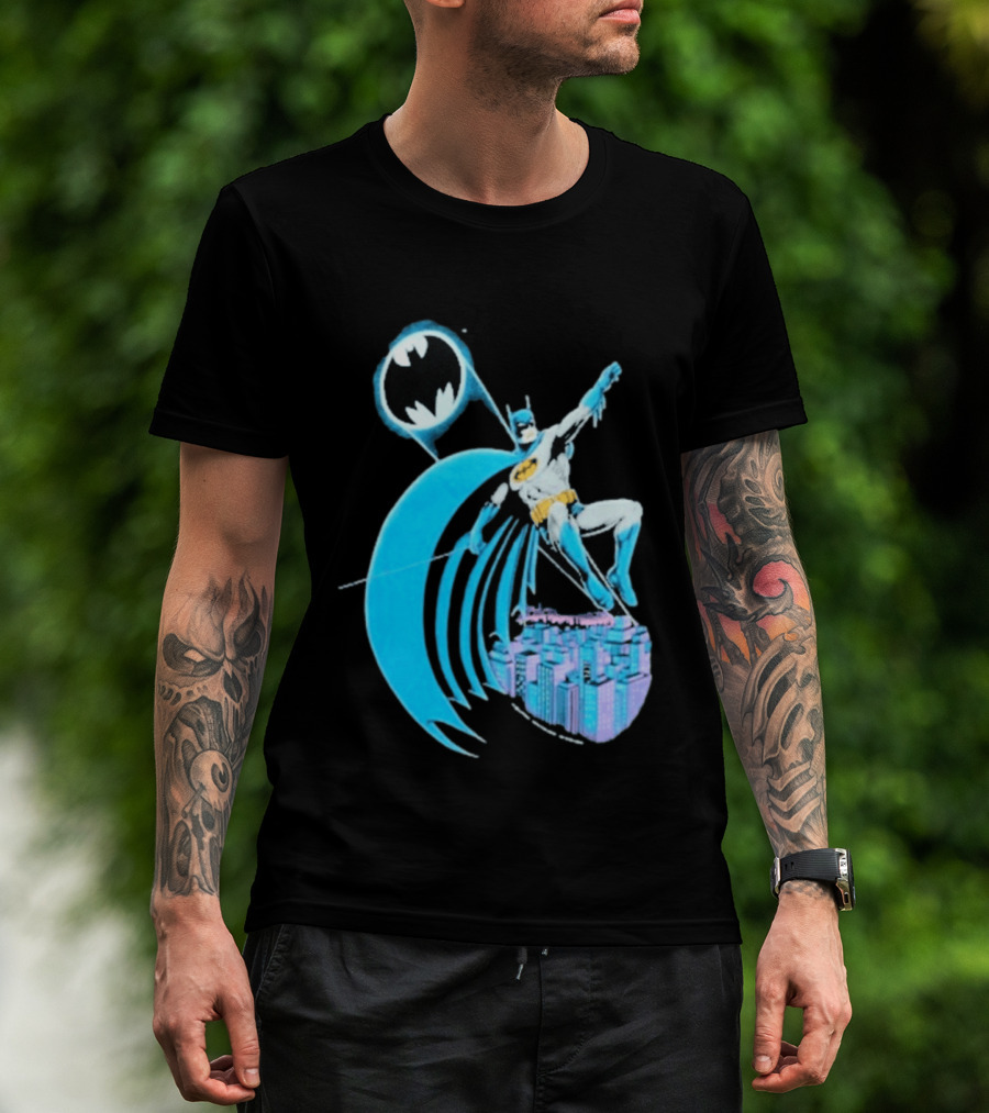Wyco 1988 Batman DC Comics Retro Hero Gotham City Scene T-Shirt