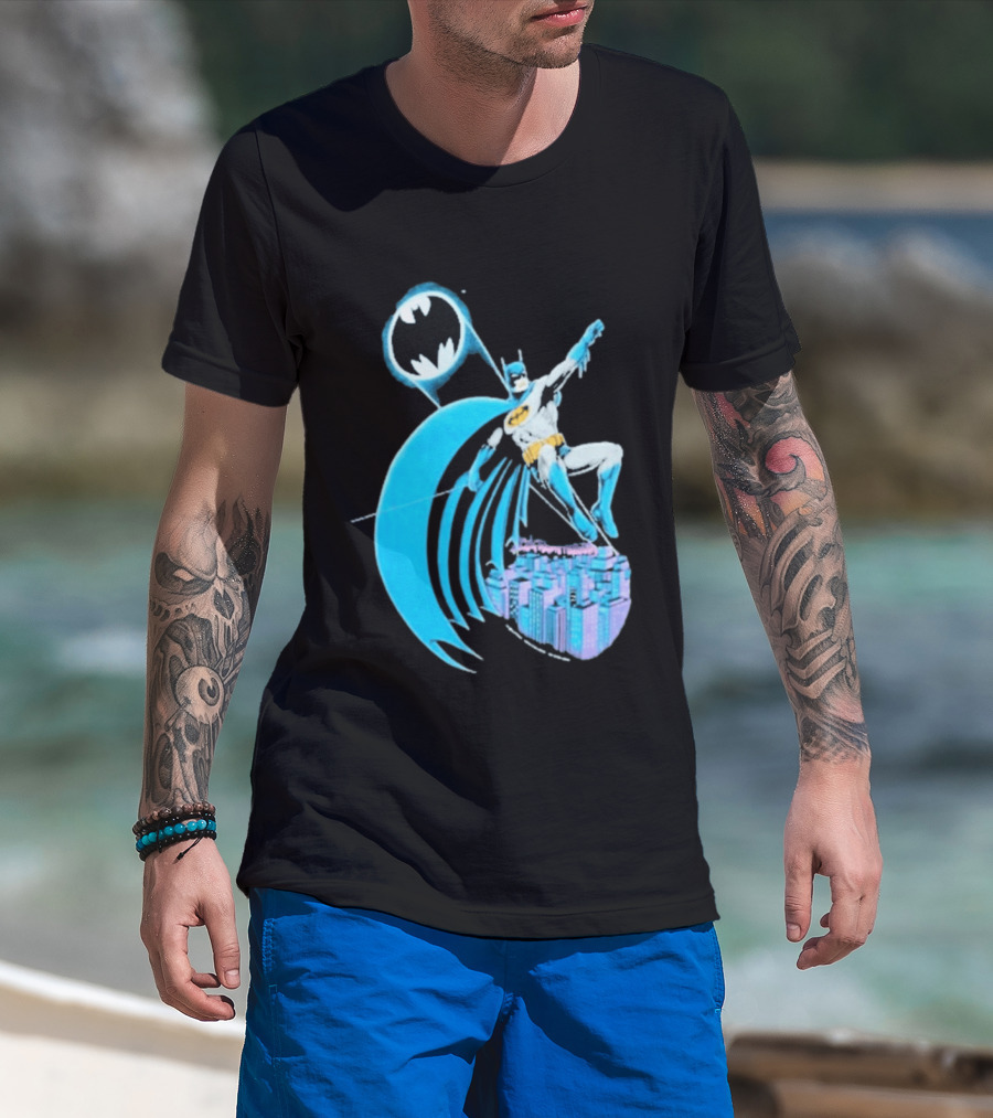 Wyco 1988 Batman DC Comics Retro Hero Gotham City Scene T-Shirt
