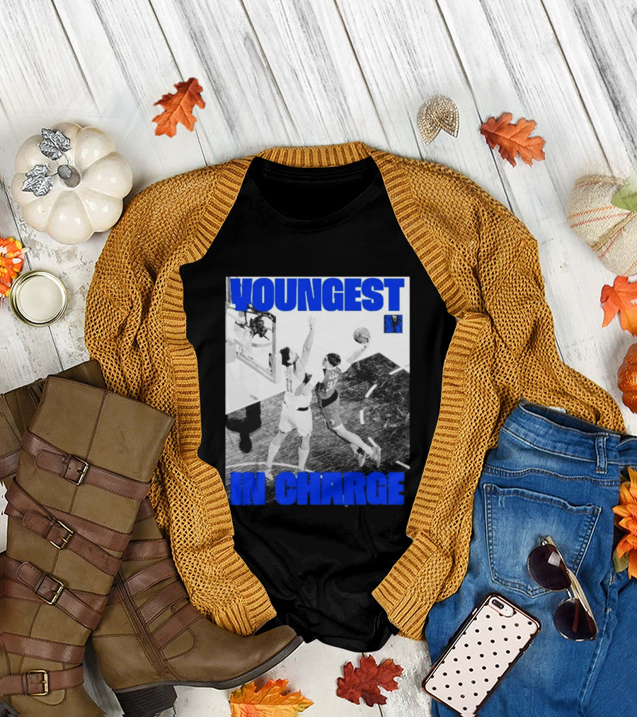 Youngest In Charge Cooper Flagg Dallas Mavericks Dunk T-Shirt