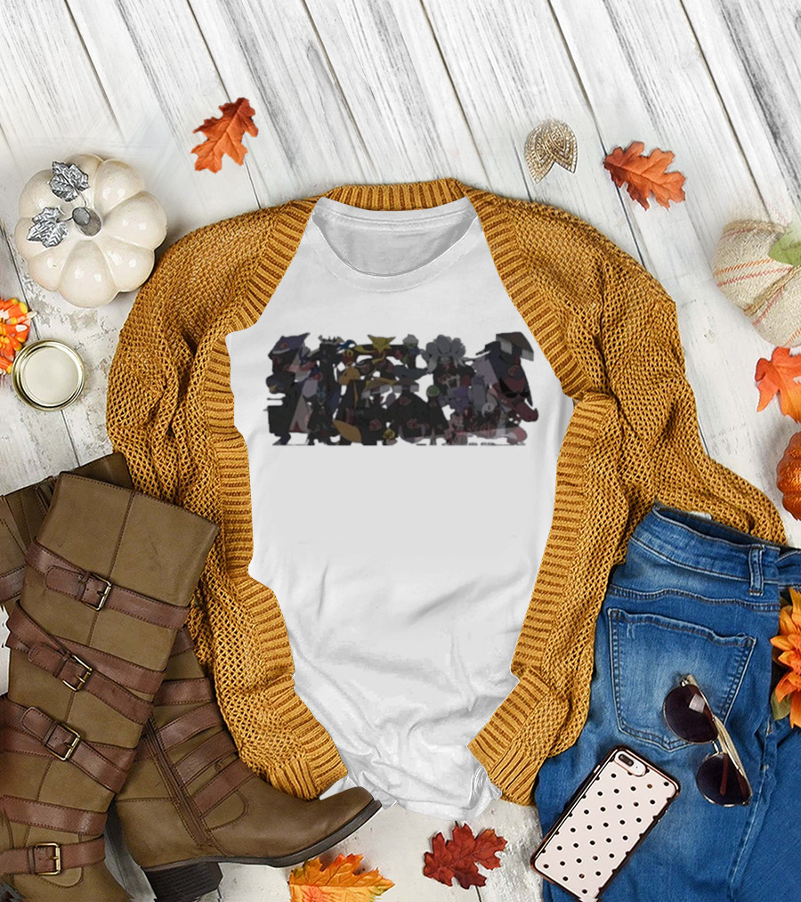 Akatsuki Members Naruto Anime Characters Collection T-Shirt
