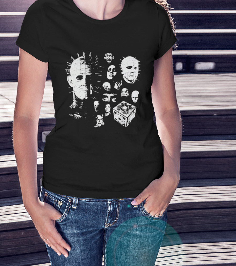 Futuremonsters Hellraiser Puzzle Box And Cenobite Faces T-Shirt