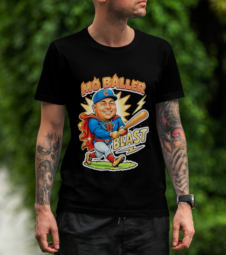 Mo Baller Blast Superhero Baseball Power T-Shirt