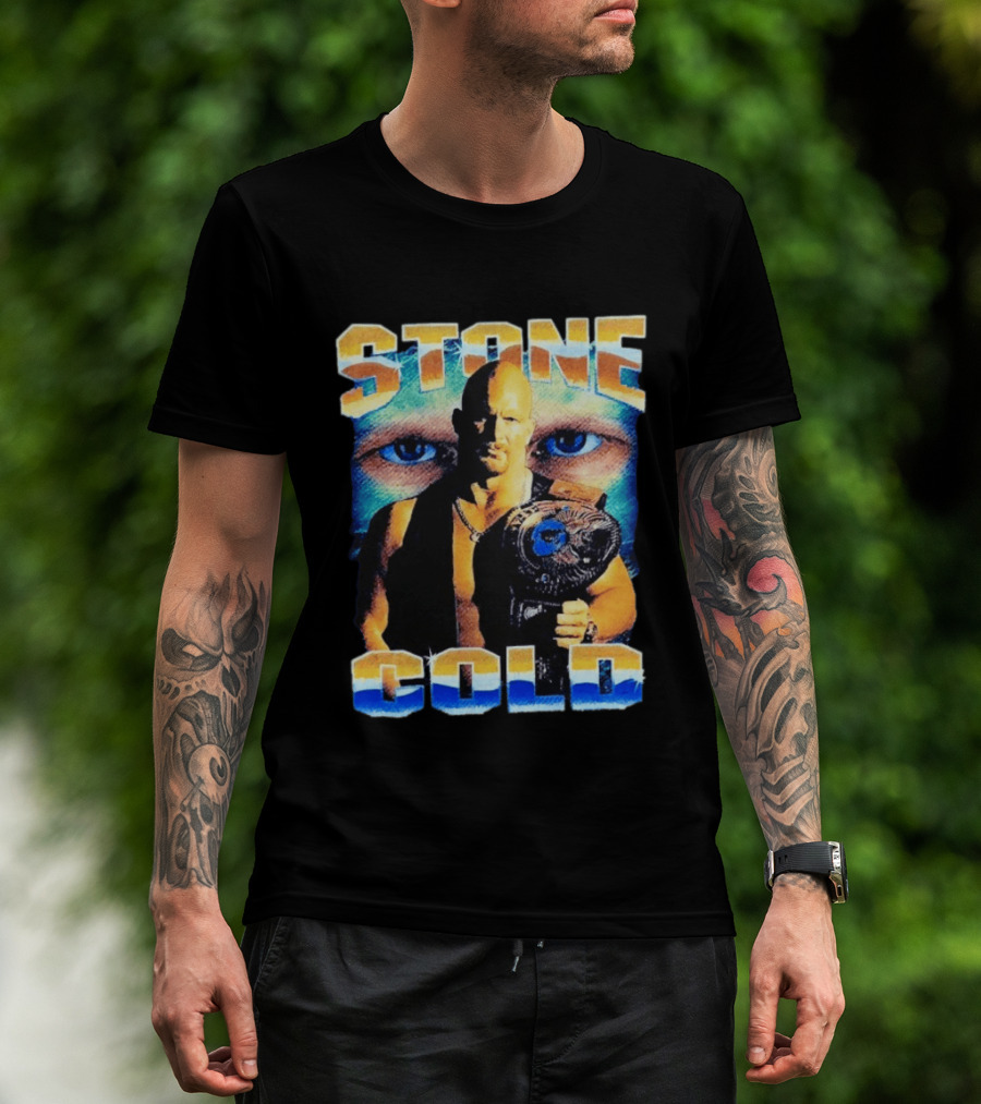 Stone Cold Steve Austin 1999 WWF Championship Belt Eyes T-Shirt