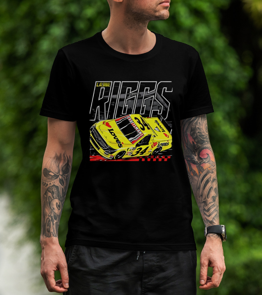 Louie Riggs Jesus Oh No I Sure Hope No One Punishes Me For My Sins Racing 34 T-Shirt