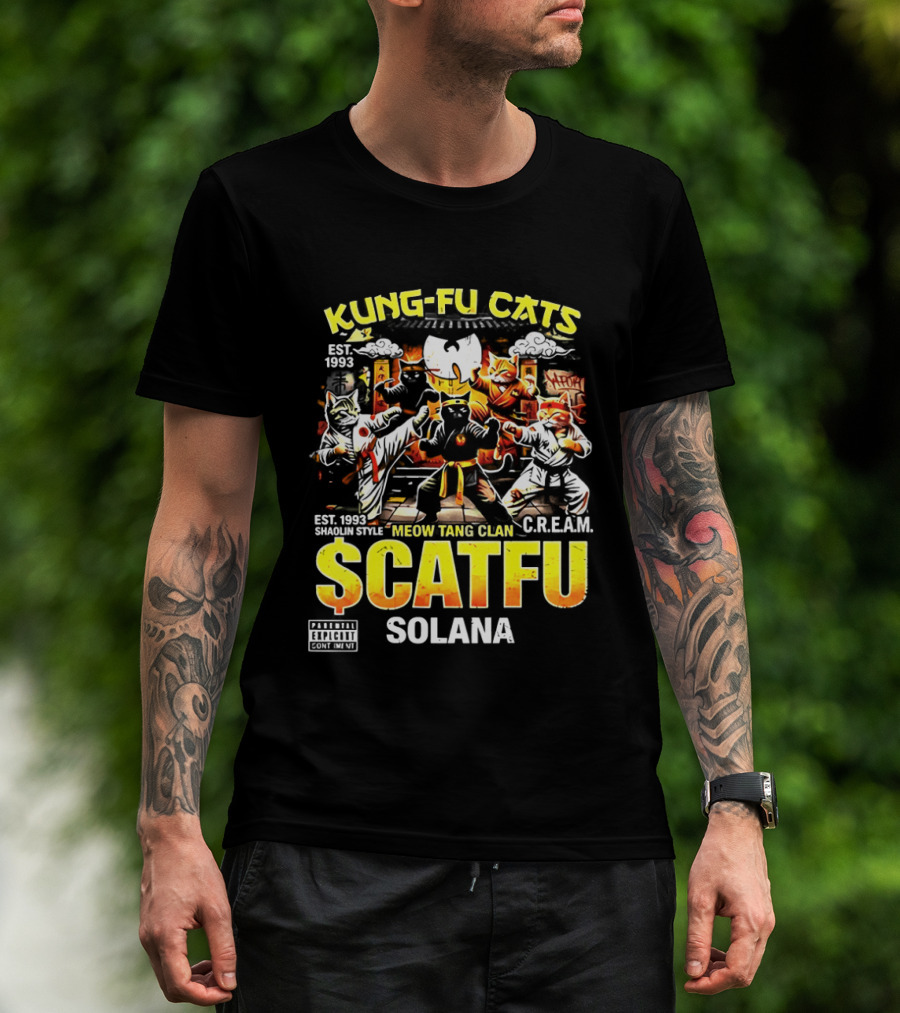Kung Fu Cats Meow Tang Clan Catfu Solana C.R.E.A.M. T-Shirt