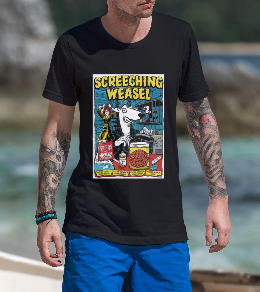 Screeching Weasel Show March 19 2026 District Music Hall With The Queers And Hayley And The Crushers T-Shirt