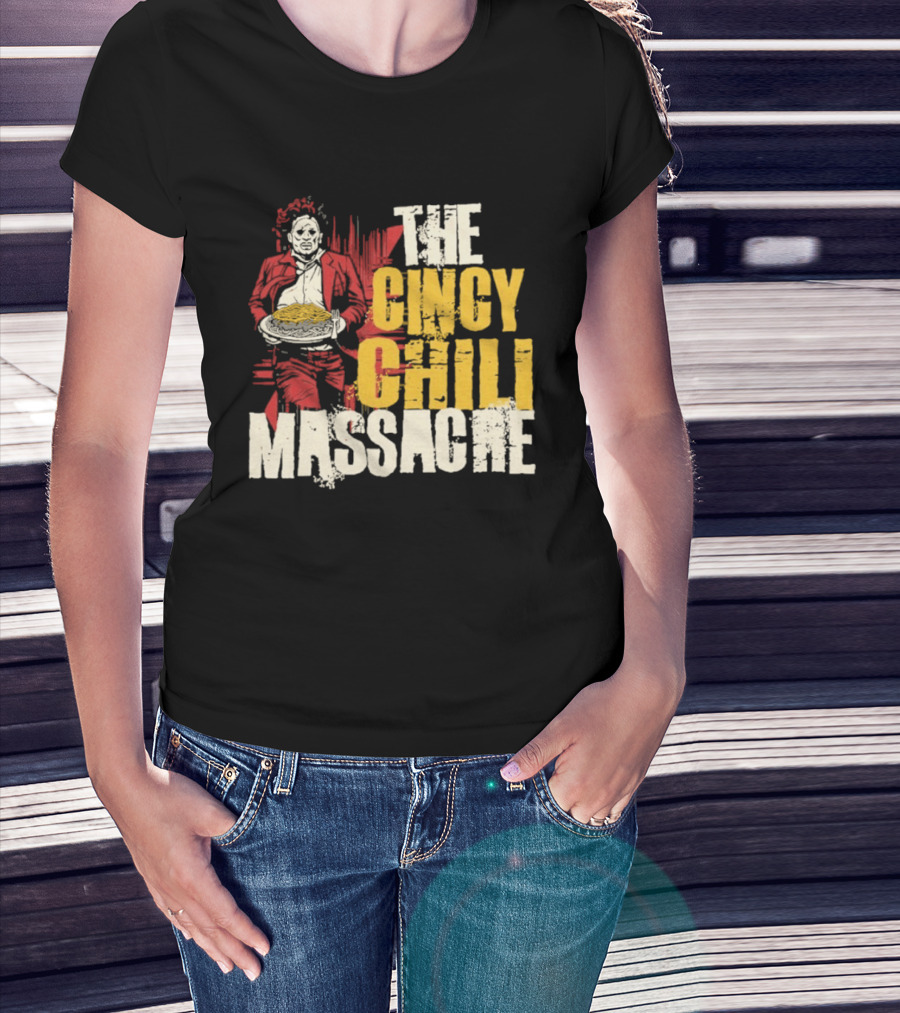 The Cincy Chili Massacre Horror Theme Cincinnati Food T-Shirt