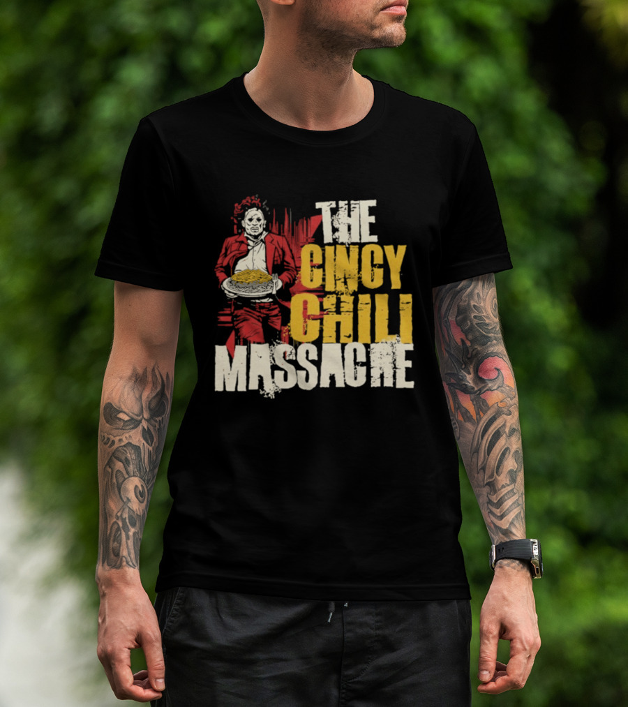 The Cincy Chili Massacre Horror Theme Cincinnati Food T-Shirt
