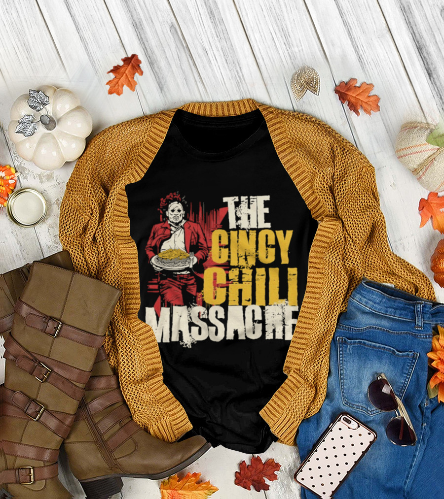 The Cincy Chili Massacre Horror Theme Cincinnati Food T-Shirt
