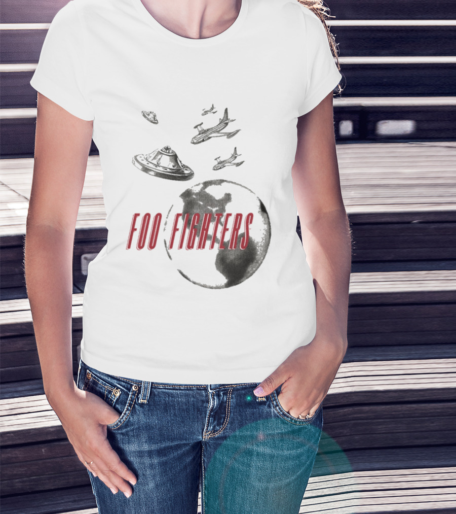 Foo Fighters UFO Earth And Aircraft Encounter T-Shirt