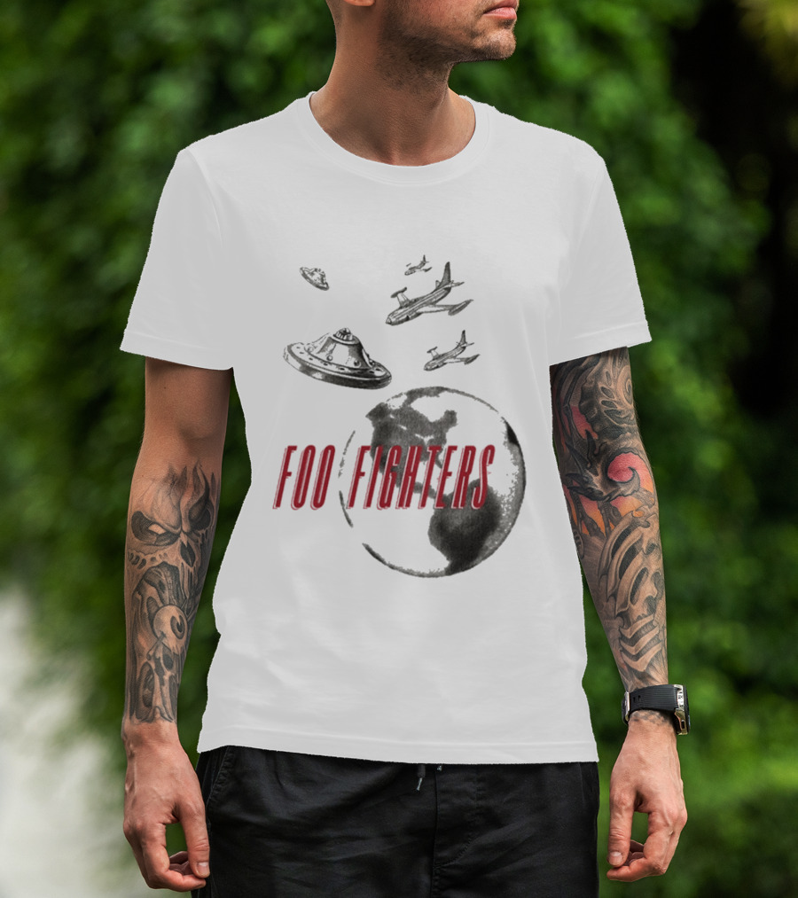 Foo Fighters UFO Earth And Aircraft Encounter T-Shirt