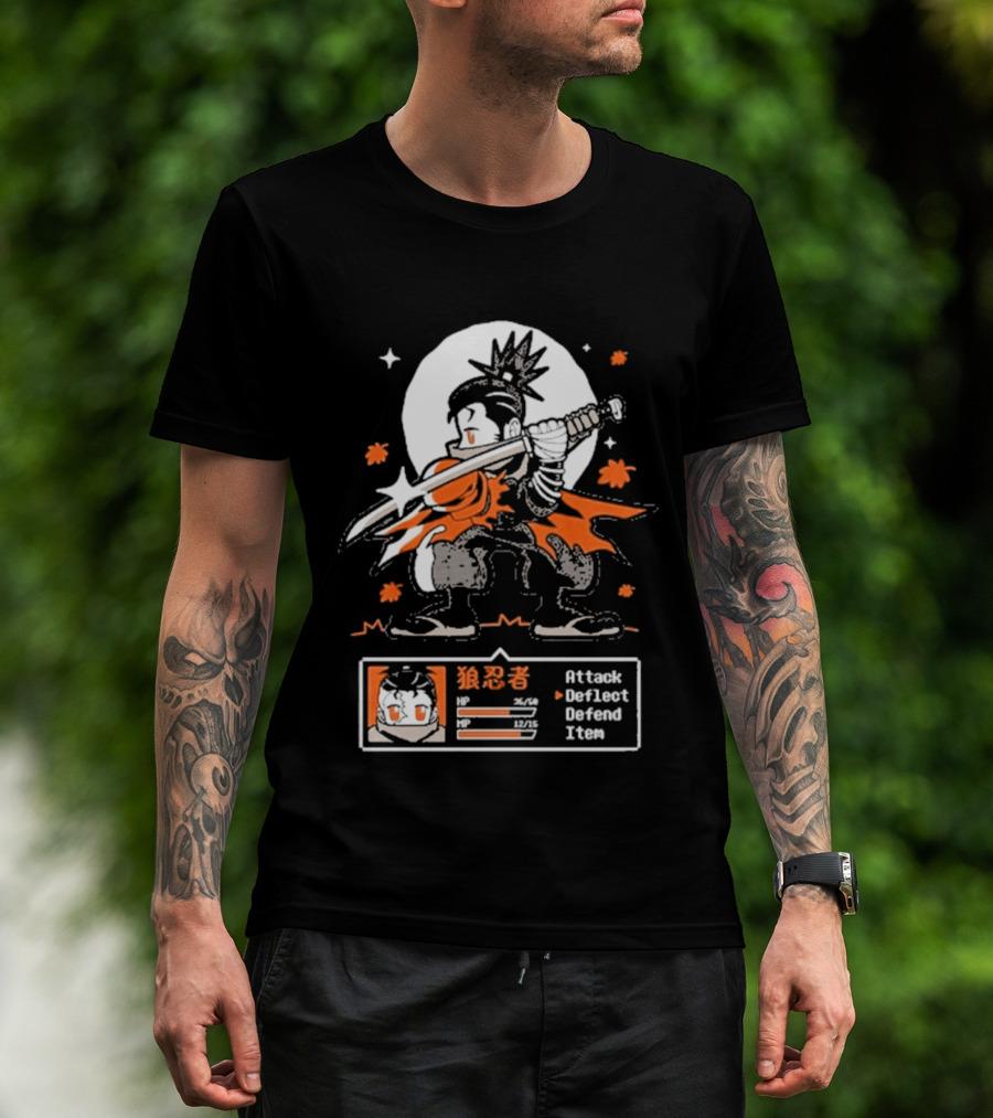 Attack Deflect Defense Item Ghost Wolf Goblin Tengu T-Shirt