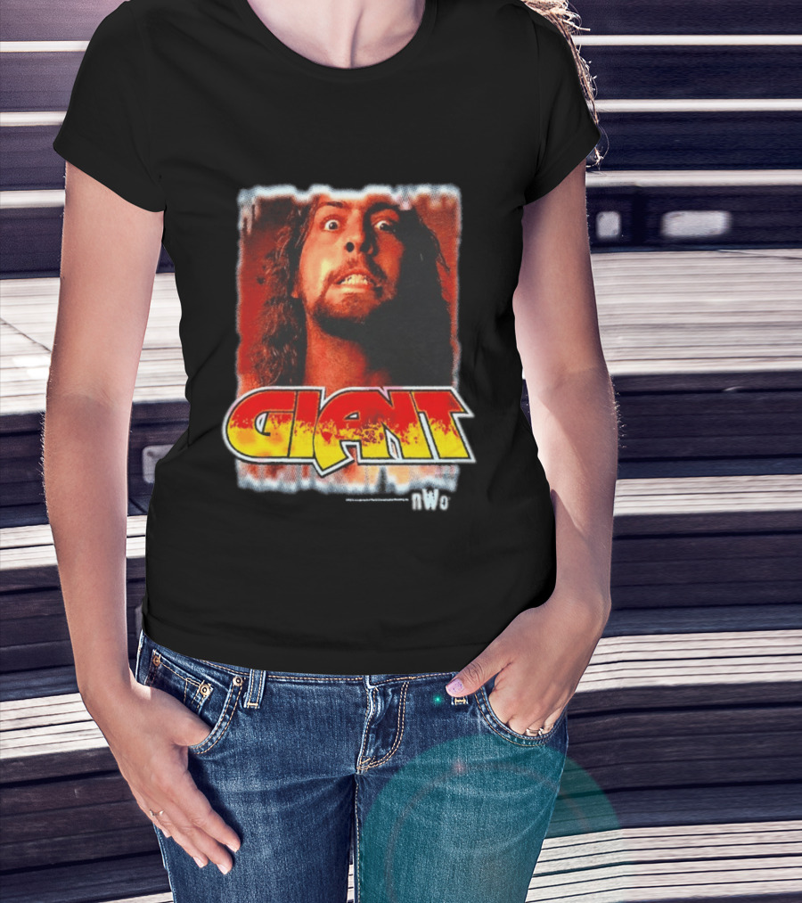 Andre Giant NWo Wrestling Iconic Giant Text And Intense T-Shirt