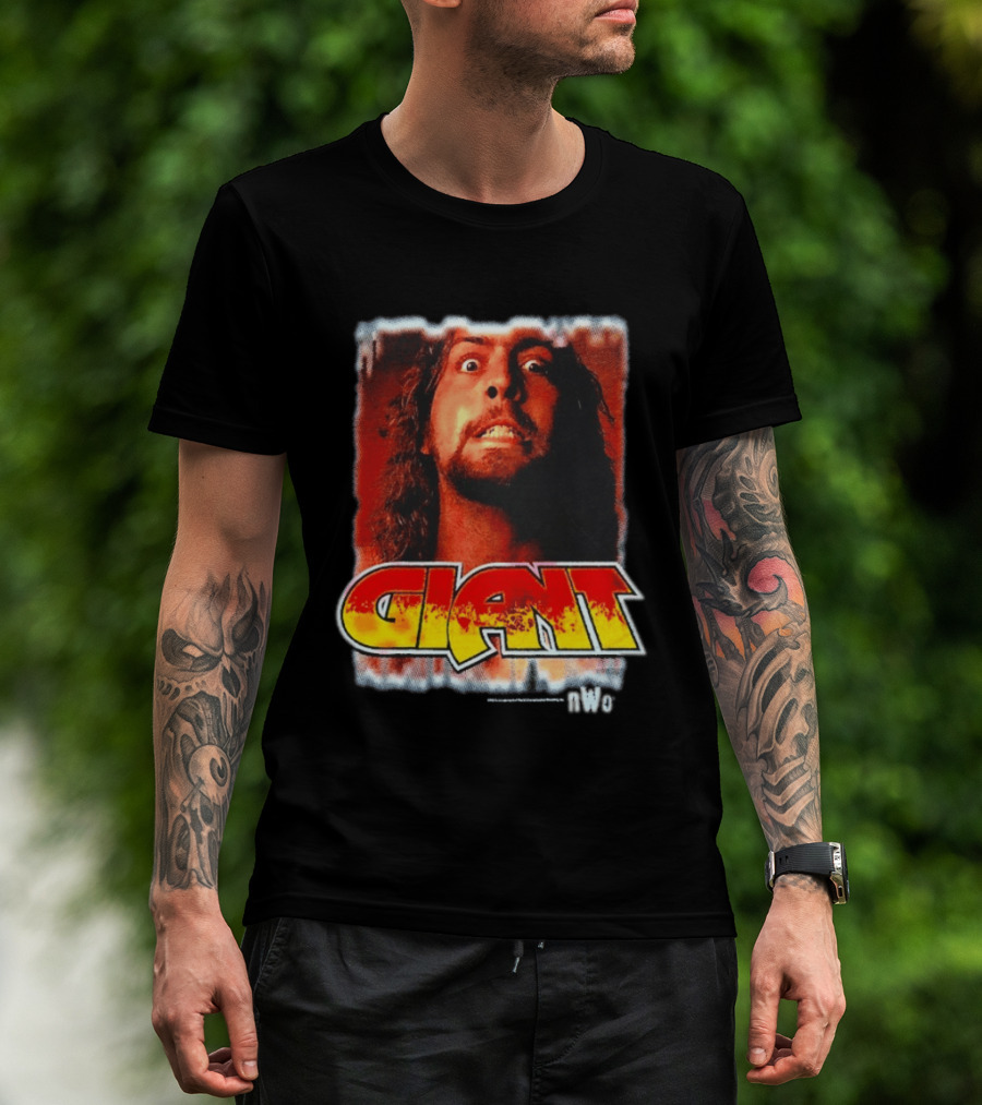 Andre Giant NWo Wrestling Iconic Giant Text And Intense T-Shirt