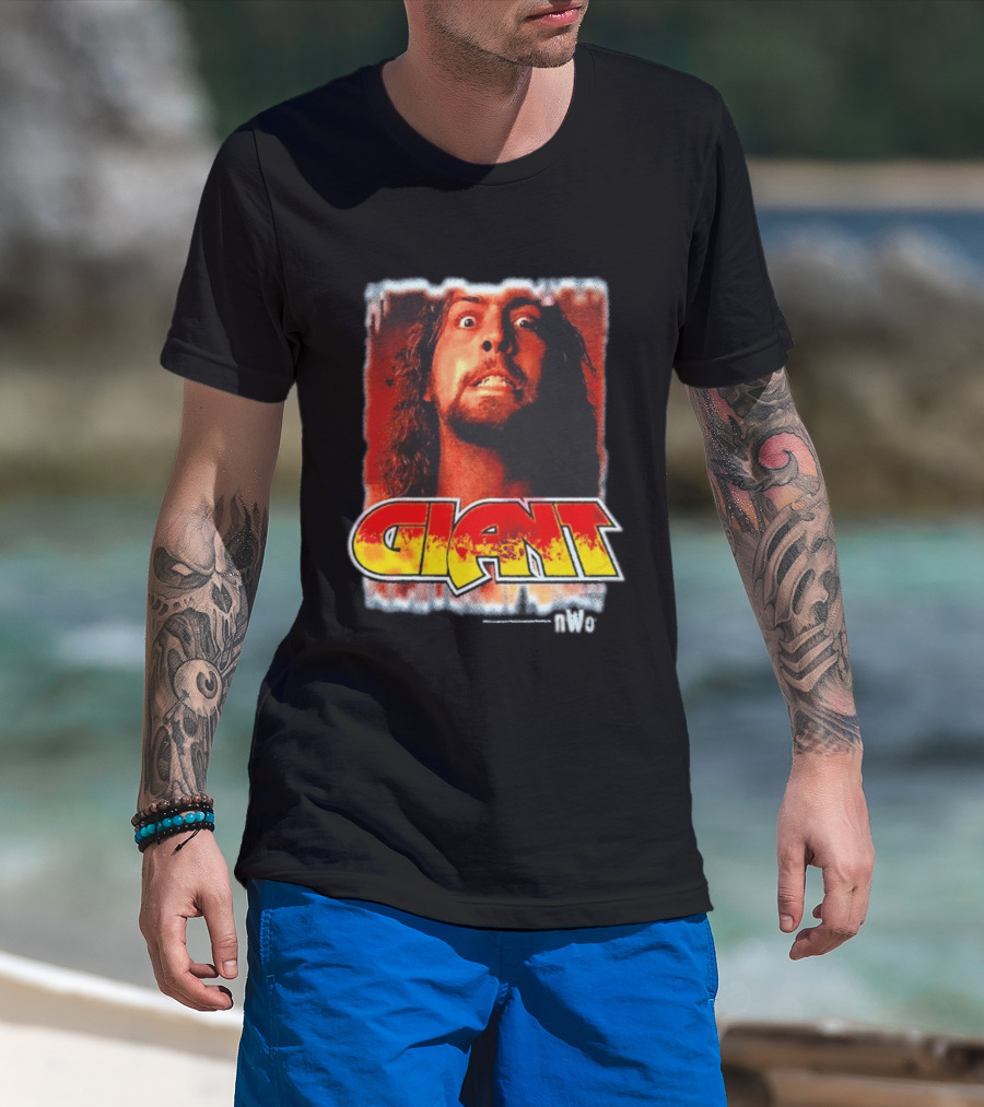 Andre Giant NWo Wrestling Iconic Giant Text And Intense T-Shirt