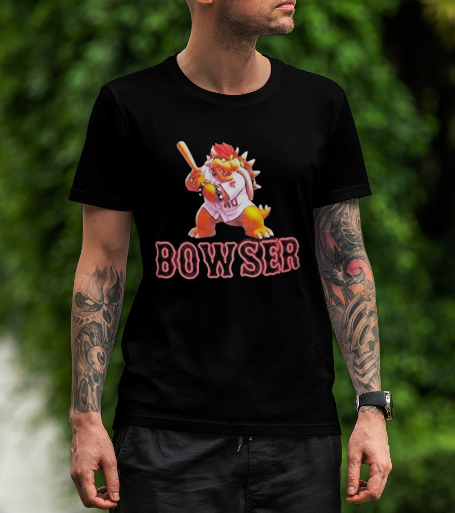 Bowser Baseball Character Caleb Durbin 40 T-Shirt