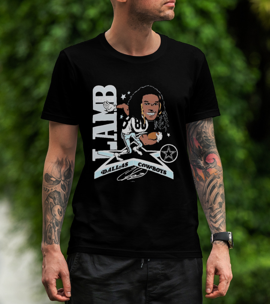 CeeDee Lamb Dallas Cowboys Star Caricature T-Shirt