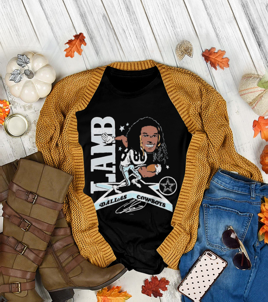 CeeDee Lamb Dallas Cowboys Star Caricature T-Shirt