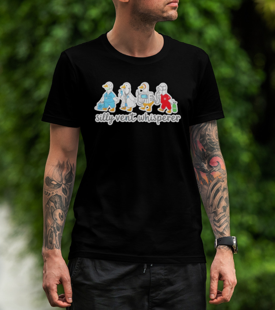 Silly Vent Whisperer Ducks In Medical Outfits T-Shirt