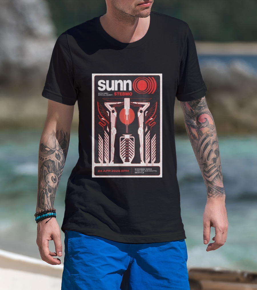 Sunn O))) 24 Apr 2026 8PM Seattle Showbox SoDo With Special Guest Stebmo T-Shirt