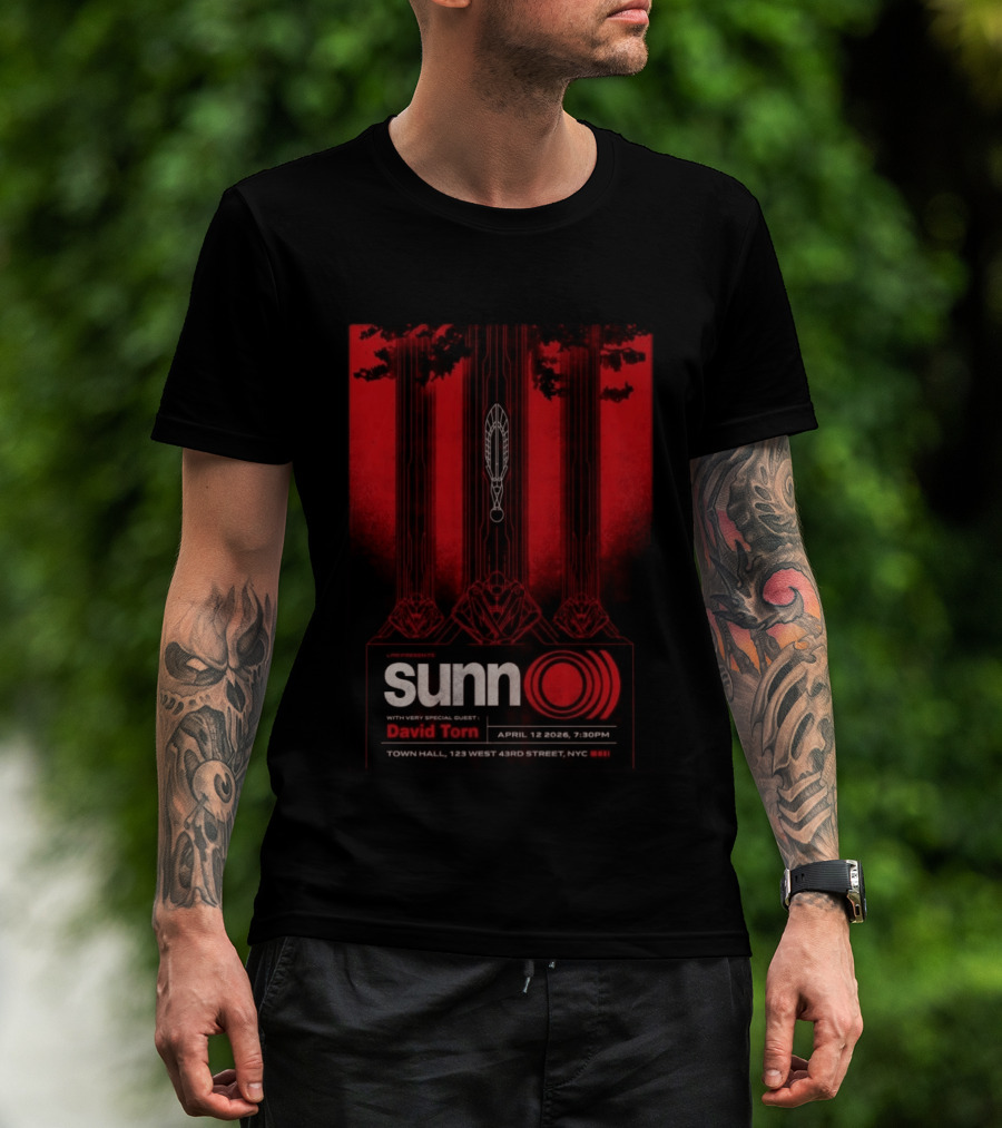 SUNN O))) Live NYC April 12 2026 Featuring David Torn T-Shirt