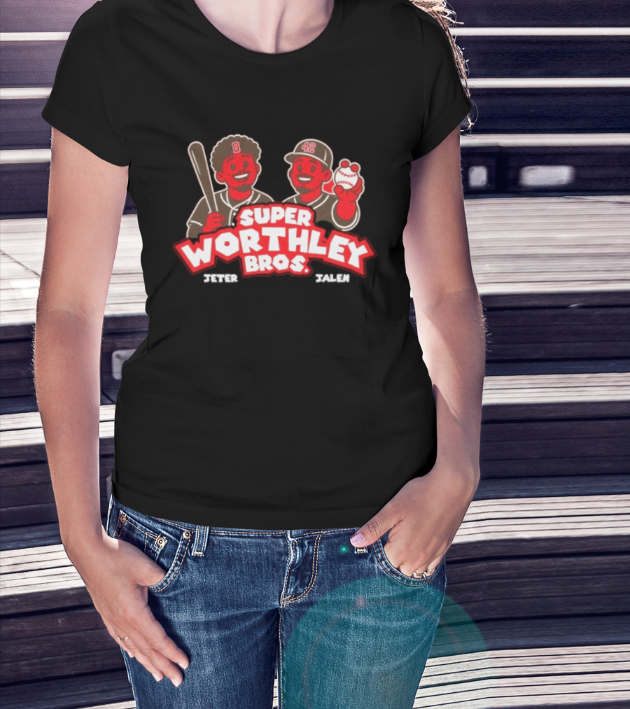 Super Worthley Bros Jeter Worthley Jalen Worthley Baseball Characters T-Shirt
