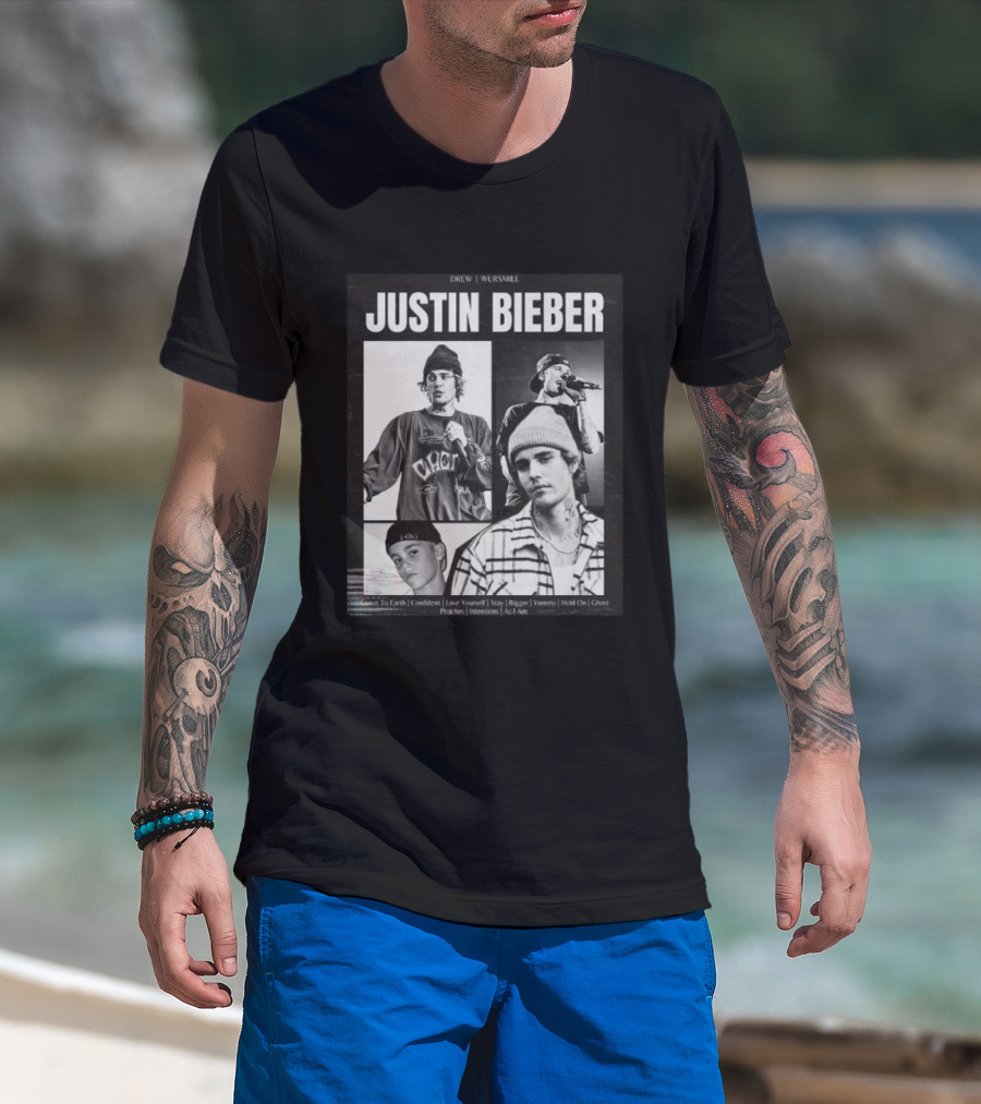 Justin Bieber Drew House Wursweile Greatest Hits Love Yourself Yummy Hold On T-Shirt