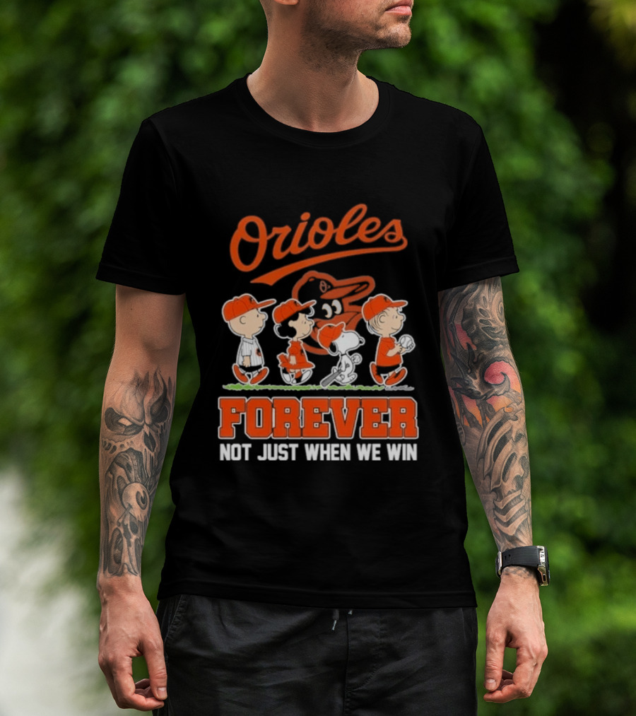 Orioles Peanuts Abbey Road Forever Not Just When We Win 2026 T-Shirt