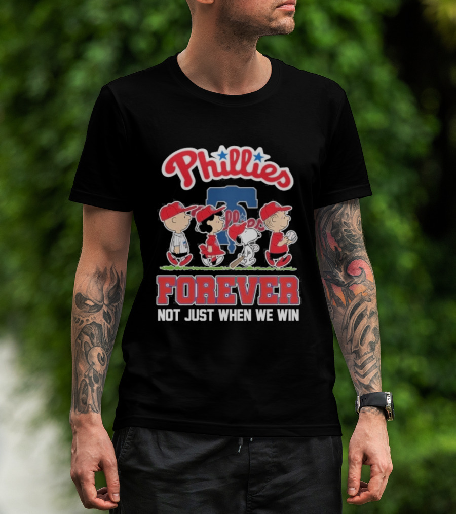 Philadelphia Phillies Peanuts Collaboration Abbey Road Forever Not Just When We Win T-Shirt