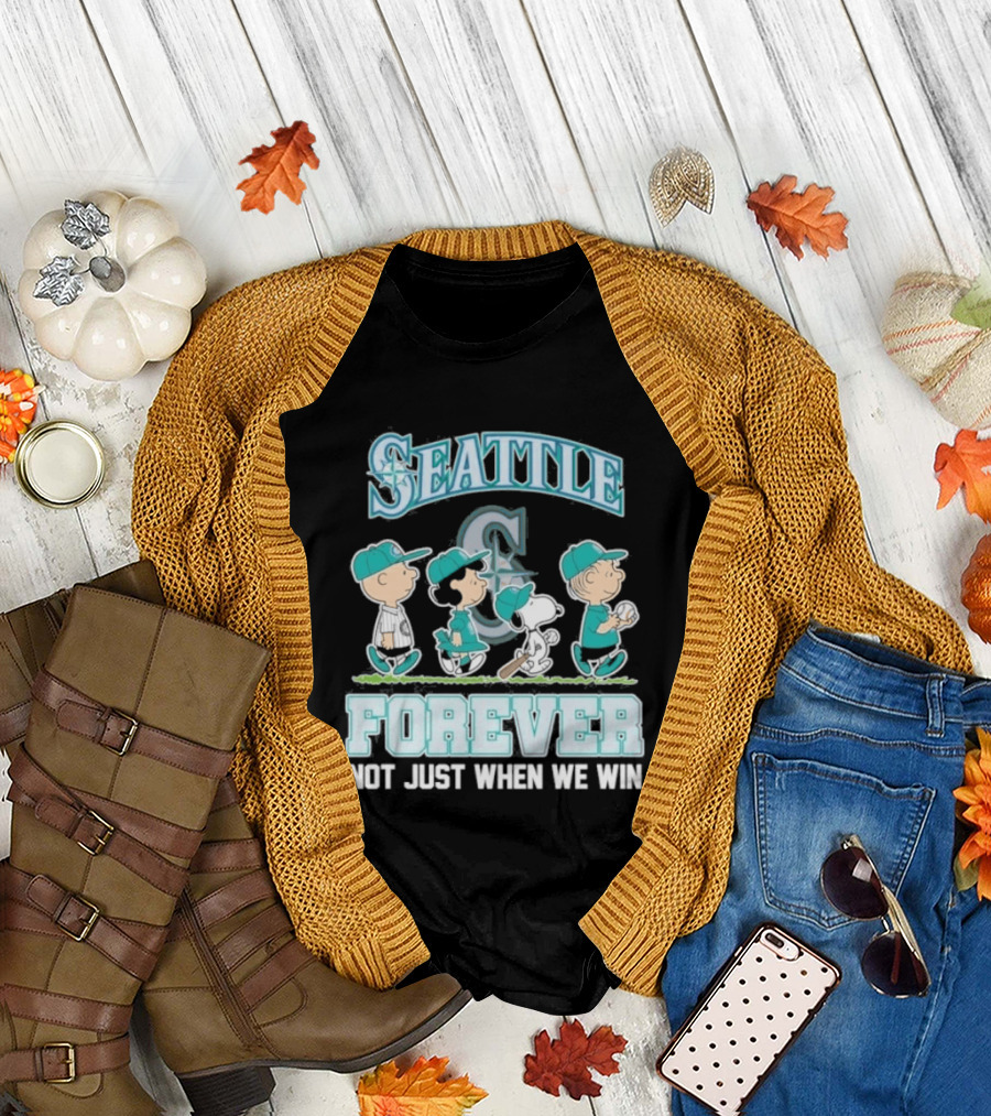 Seattle Peanuts Abbey Road Forever Not Just When We Win 2026 T-Shirt