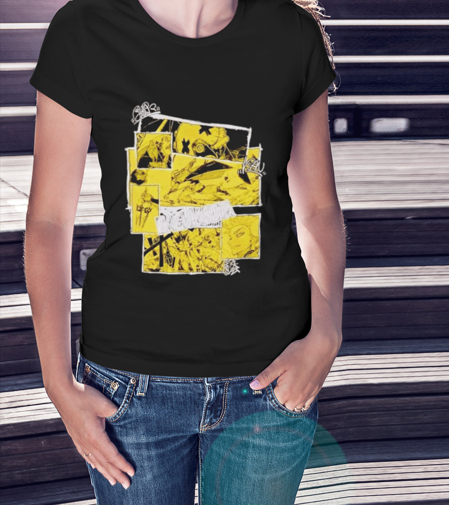 Gachiakuta Enjin Manga Panel Collage Yellow And Black Comic T-Shirt