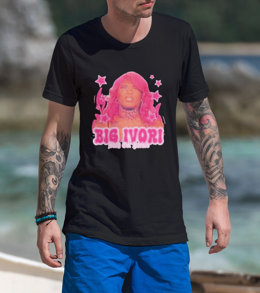 Big Ivori Bitch Got Parked Ivori Minor Stars Retro Pink Aesthetic T-Shirt