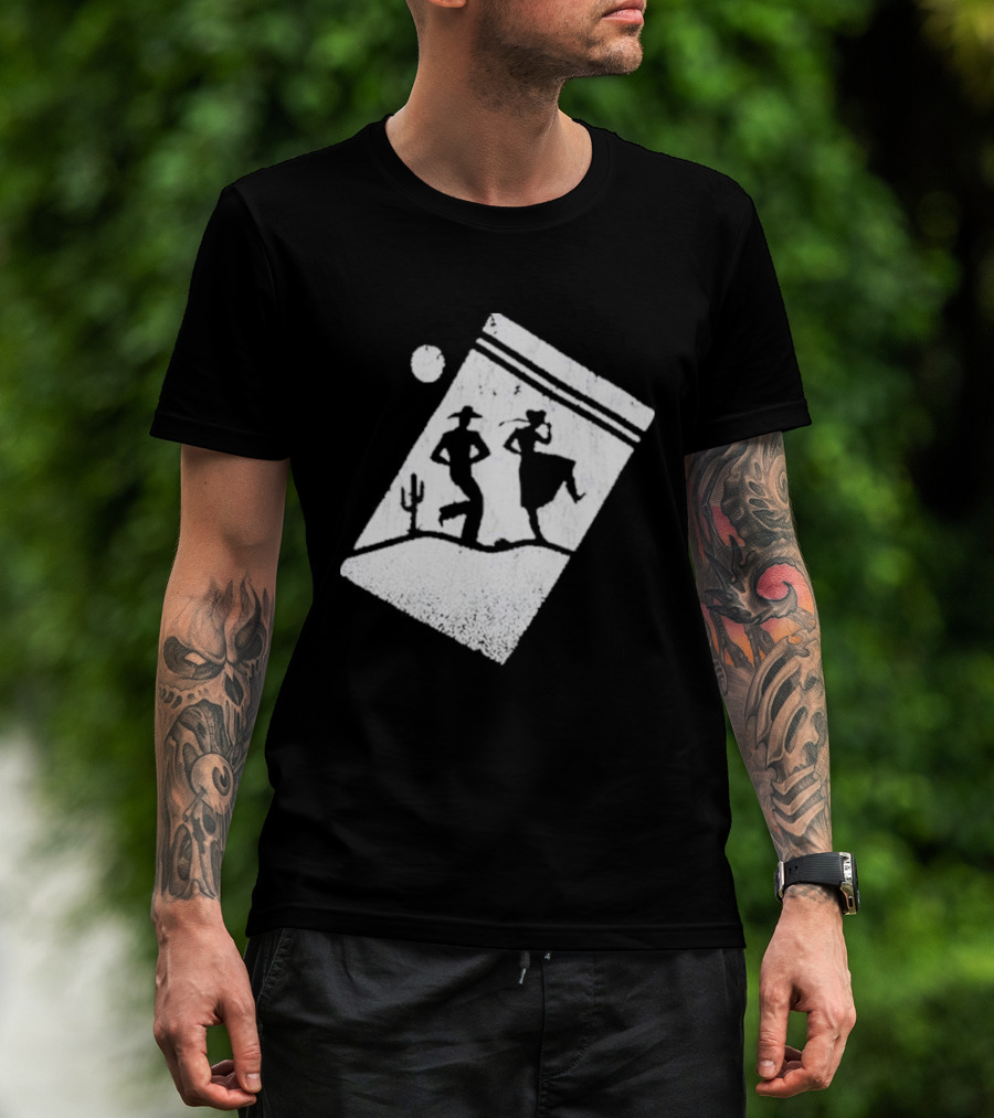 Paul Cauthen Cocaine Country Dancing Silhouette Cowboys Western T-Shirt