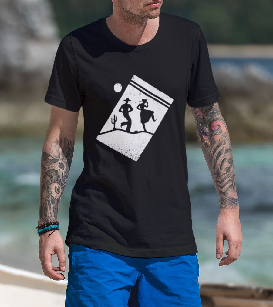 Paul Cauthen Cocaine Country Dancing Silhouette Cowboys Western T-Shirt