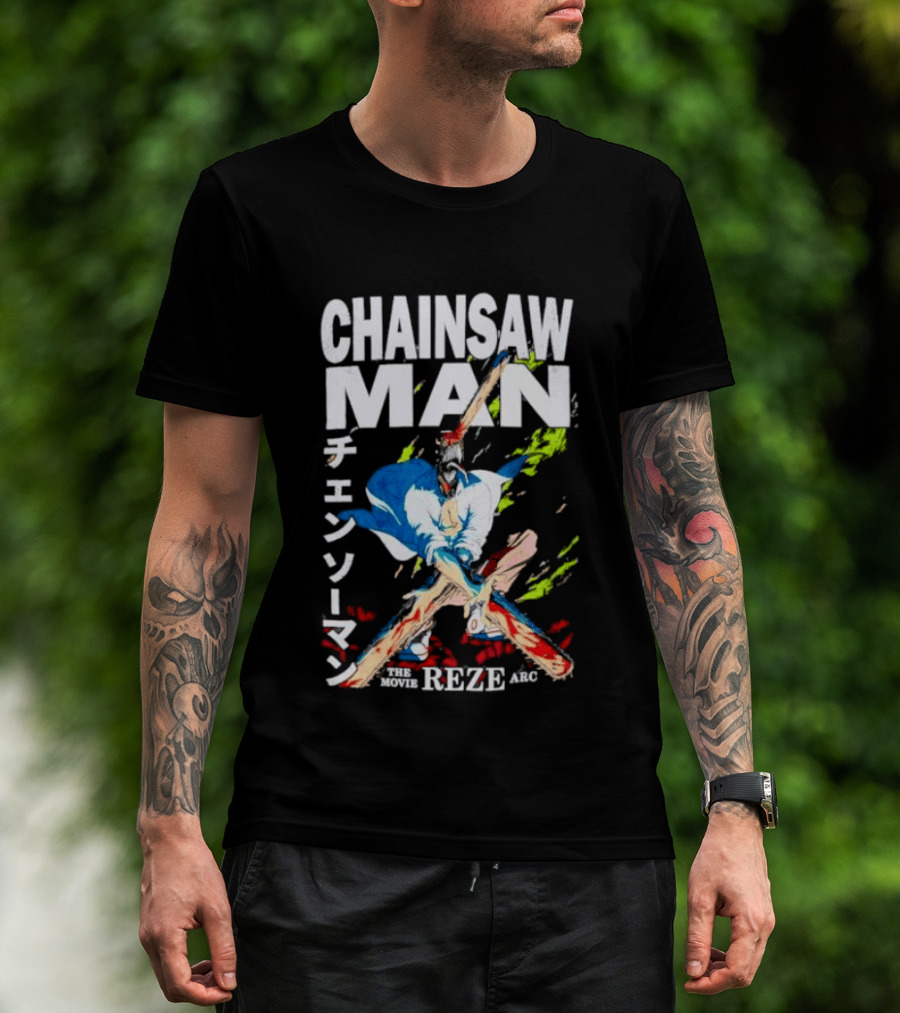 Chainsaw Man Movie Reze Arc Splatter Bold Japanese T-Shirt