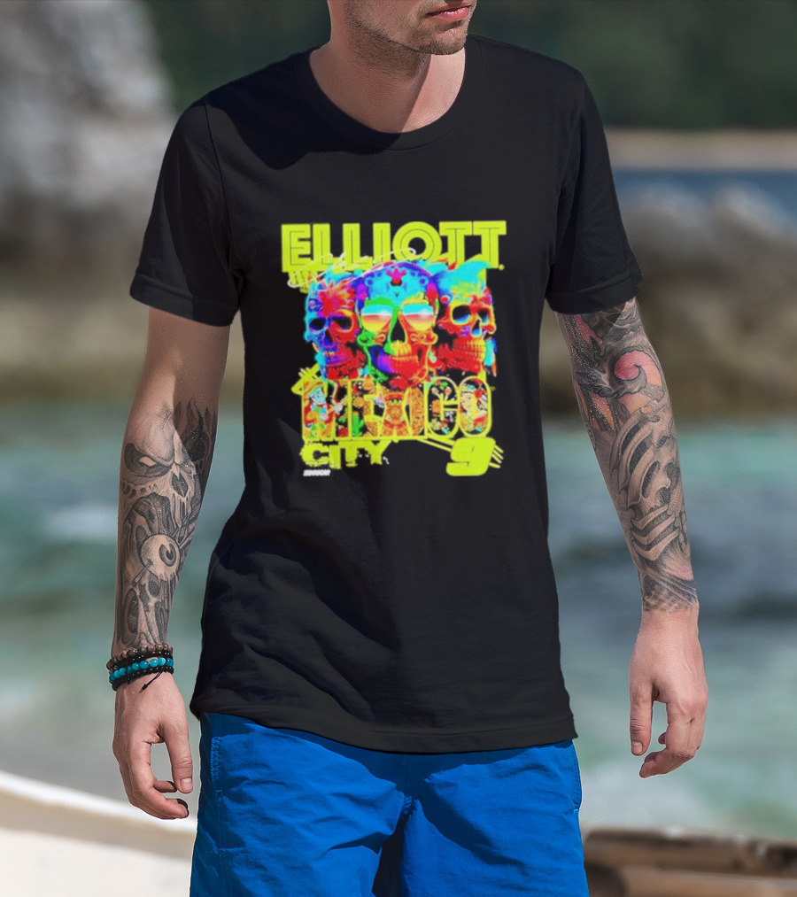 Elliott Mexico City Multicolor Skull T-Shirt