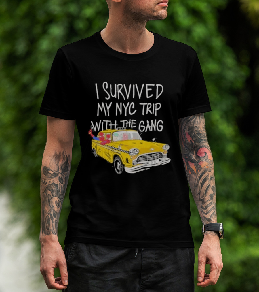 I Survived My NYC Trip With The Gang Spider Perks Taxi Adventure T-Shirt