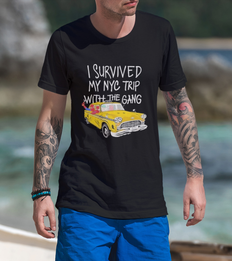 I Survived My NYC Trip With The Gang Spider Perks Taxi Adventure T-Shirt