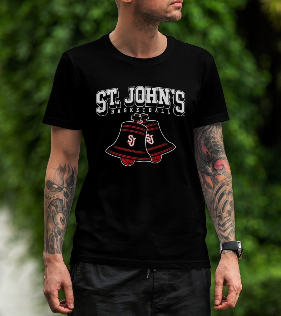 St John's Basketball Church Bells Red Storm Mens Basketball T-Shirt