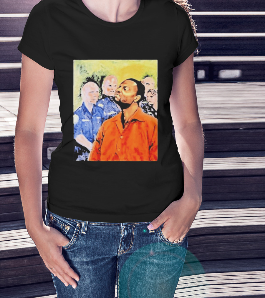 Rodney Hilton Jr Cloutfishing Artwork With Police Officers T-Shirt