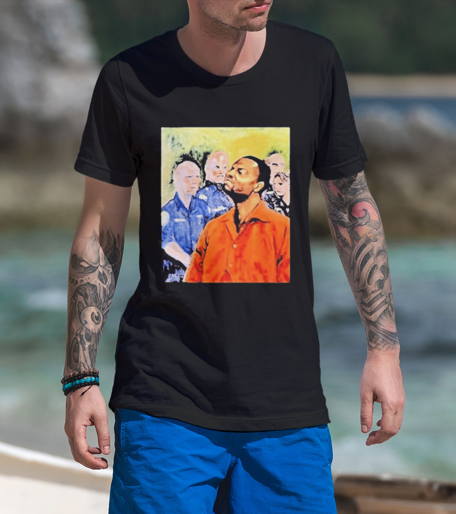 Rodney Hilton Jr Cloutfishing Artwork With Police Officers T-Shirt