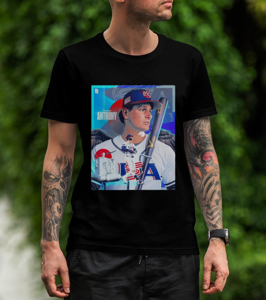 Roman Anthony USA Baseball 2026 World Baseball Classic Team Player T-Shirt