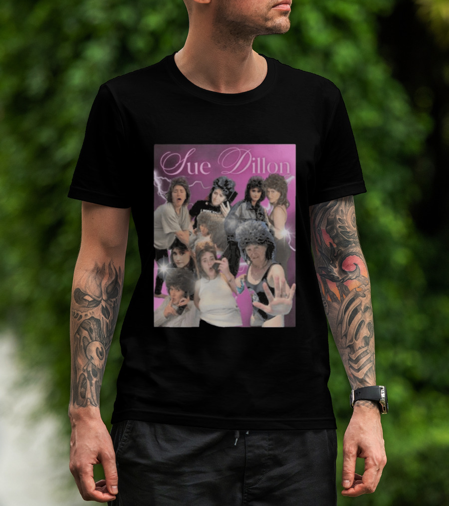 Sue Dillon Collage Vintage Aesthetic 80s Look T-Shirt