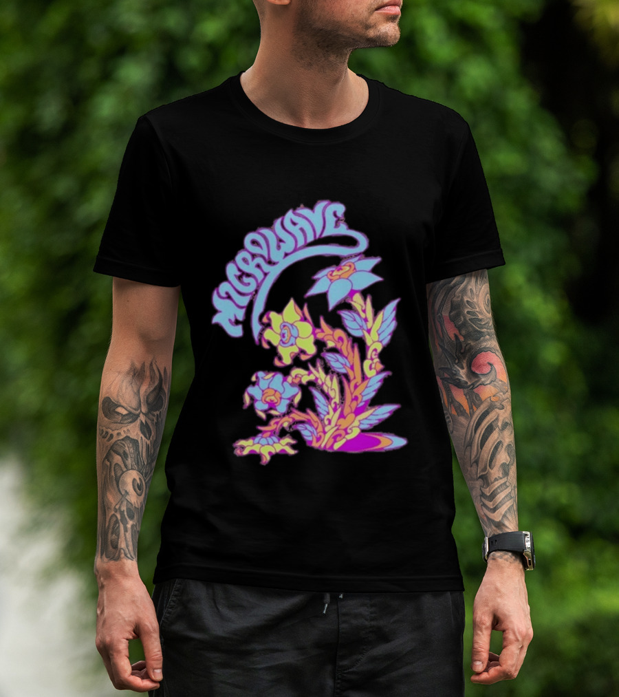 Microwave Psychedelic Floral T-Shirt