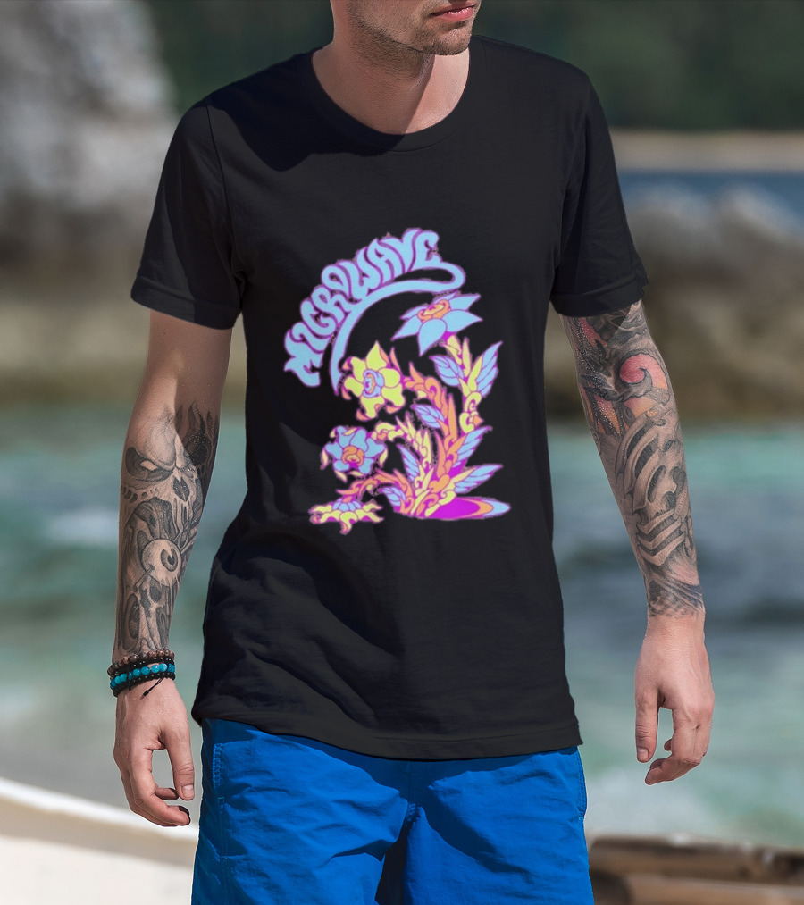 Microwave Psychedelic Floral T-Shirt